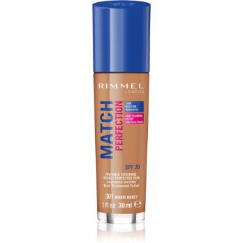 Rimmel Match Perfection tekutý make-up SPF 20 odstín 301 Warm Honey 30 ml