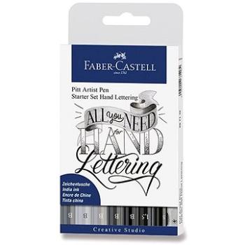 Popisovače Faber-Castell Pitt Artist Pen Hand Lettering, sada 9 ks  (4005402671182)