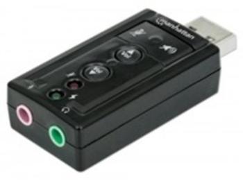 Manhattan Sound card Hi-Speed USB virtual 3D 7.1 with volume control, 152341
