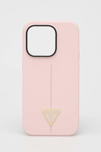 Obal na telefon Guess iPhone 14 Pro 6,1'' růžová barva