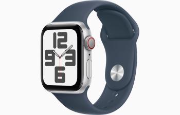 Apple Watch SE Cell/40mm/Silver/Sport Band/Storm Blue/-S/M