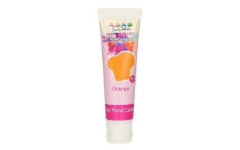 Oranžová gelová koncentrovaná jedlá barva Orange na hmoty i čokolády 30 g - FunCakes