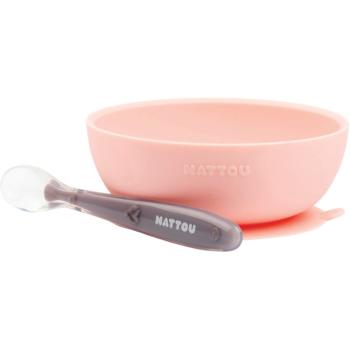 NATTOU Tableware Set of 2 Pieces jídelní set pro děti Pink 2 ks