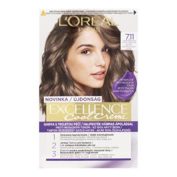 L'Oréal Paris Excellence Cool Creme 48 ml barva na vlasy pro ženy 7,11 Ultra Ash Blond na barvené vlasy; na všechny typy vlasů