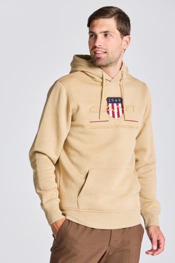 MIKINA GANT ARCHIVE SHIELD HOODIE hnědá S