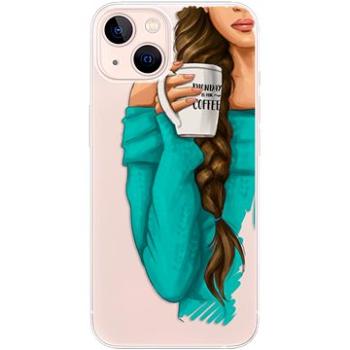 iSaprio My Coffe and Brunette Girl pro iPhone 13 (coffbru-TPU3-i13)