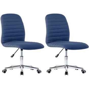 Jídelní židle 2 ks modré textil (283603)