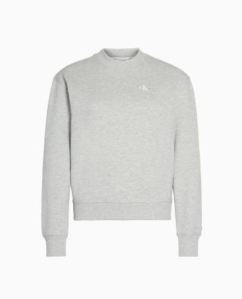 Calvin Klein Calvin Klein dámská šedá mikina EMBROIDERED LOGO SWEATSHIRT