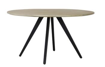 Kulatý jídelní stůl s dřevěnou deskou z mangového dřeva Magnifera - Ø 140*78 cm 6744084