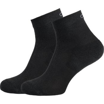 Odlo SOCKS ACTIVE QUARTER 2 PACK Unisex ponožky, černá, velikost 42-44