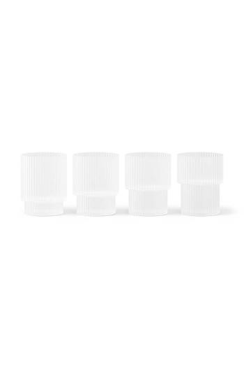 Sada skleniček ferm LIVING Ripple Small Glasses 60 ml 4-pack