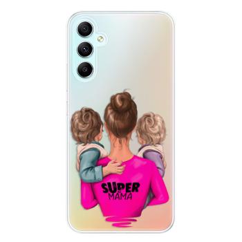 Odolné silikonové pouzdro iSaprio - Super Mama - Two Boys - Samsung Galaxy A34 5G