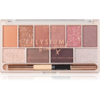 MUA Makeup Academy Elysium Remastered paleta očních stínů 10 barev duo 17 g