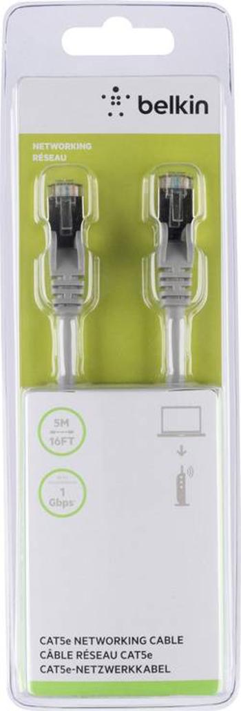 Síťový kabel RJ45 Belkin A3L793BT05M-H-S, CAT 5e, S/FTP, 5.00 m, šedá