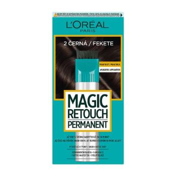L'Oréal Paris Magic Retouch Permanent 18 ml barva na vlasy pro ženy 2 Black na barvené vlasy