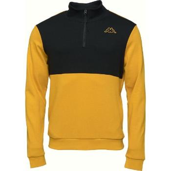 Kappa LOGO EGAPI 1/2 ZIP Pánská mikina, žlutá, velikost