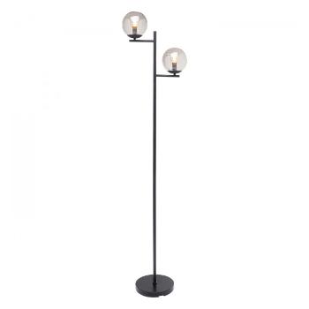 Stojací lampa Two Balls – černá, 160 cm