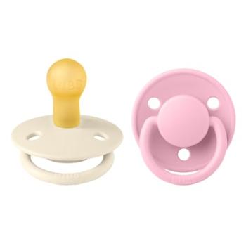 BIBS® Dudlík De Lux Ivory/Baby Pink 0-6 měsíců, 2 ks.