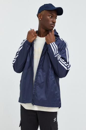 Bunda adidas Originals pánská, tmavomodrá barva, přechodná