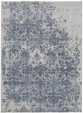 Diamond Carpets koberce Ručně vázaný kusový koberec Diamond DC-JK 3 Silver/blue - 160x230 cm Modrá
