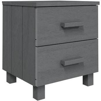 SHUMEE Noční stolek tmavě šedý 40 × 35 × 44,5 cm masivní borové dřevo, 340406 (340406)
