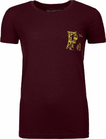 Ortovox 185 Merino Way To Powder T-Shirt W Dark Wine S Termoprádlo