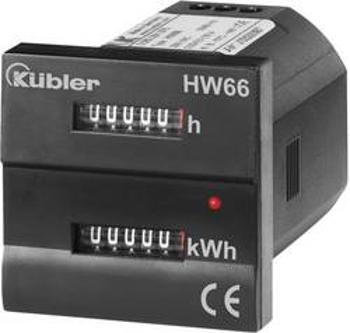 Čítač provozních hodin a elektroměr Kübler HW66, 230 V/AC, 50 Hz - 60 Hz