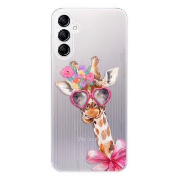 Odolné silikonové pouzdro iSaprio - Lady Giraffe - Samsung Galaxy A14 / A14 5G