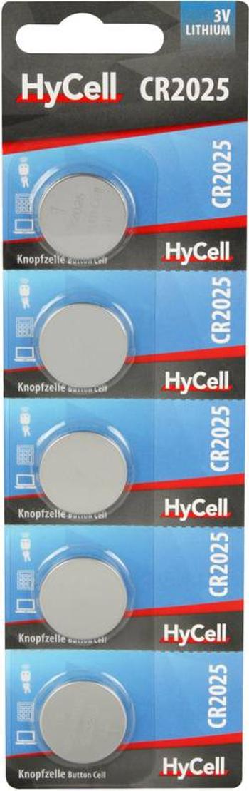 Knoflíkový článek CR 2025 lithiová HyCell CR2025 140 mAh 3 V 5 ks