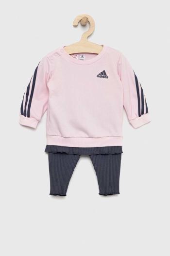 Dětská souprava adidas růžová barva