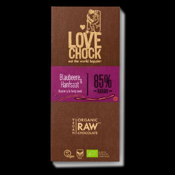 Čokoláda Lovechock- borůvky a konopná semínka