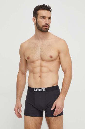 Boxerky Levi's 4-pack pánské, černá barva