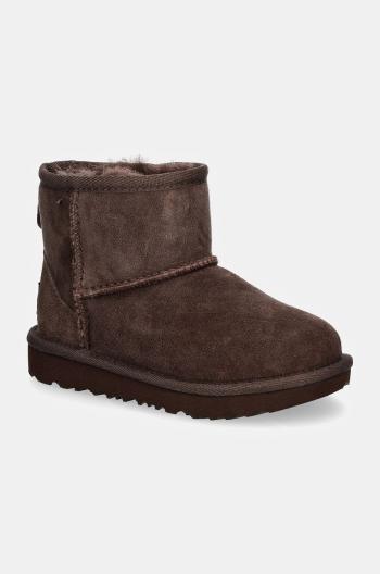 Dětské semišové sněhule UGG CLASSIC MINI II hnědá barva, 1017715T