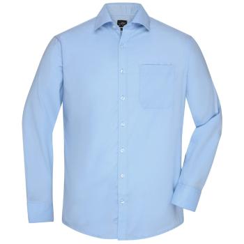 James & Nicholson Pánská košile s dlouhým rukávem JN682 - Světle modrá | XXXXL