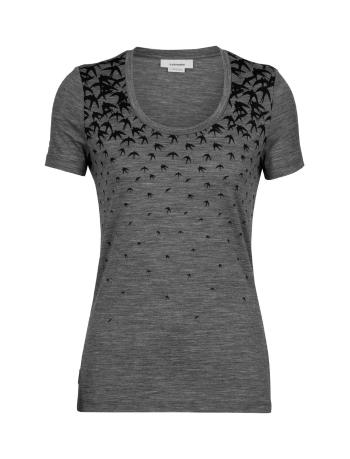 dámské triko krátký rukáv ICEBREAKER Wmns Tech Lite II SS Scoop Tee Migration, Gritstone HTHR velikost: XS