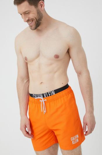 Plavkové šortky Calvin Klein oranžová barva