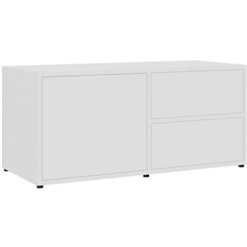TV stolek bílý 80x34x36 cm dřevotříska (801850)
