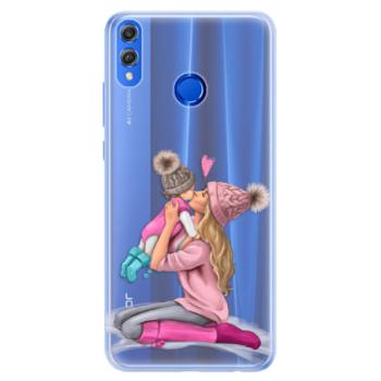 Silikonové pouzdro iSaprio - Kissing Mom - Blond and Girl - Huawei Honor 8X