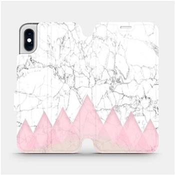 Flipové pouzdro na mobil Apple iPhone XS - MX02S Mramor triangle (5903516003891)