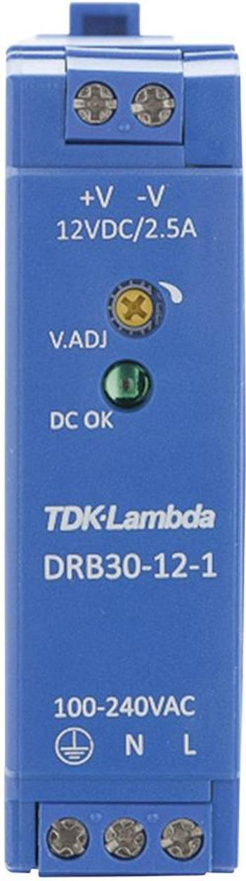 Zdroj na DIN lištu TDK-Lambda DRB30-12-1, 12 V/DC, 2,5 A