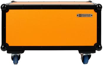 Razzor Cases PREMIUM Orange Dual Terror Head Case Wheels