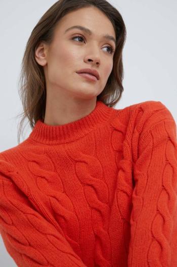 Vlněný svetr Polo Ralph Lauren dámský, oranžová barva, hřejivý