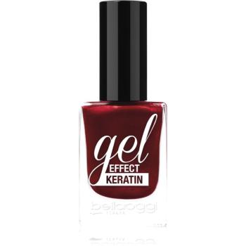 bellaoggi Gel Effect Keratin Nail Polish lak na nehty odstín Fire Red 10 ml