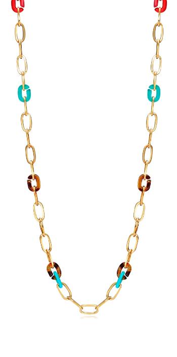 Viceroy Nápaditý pozlacený náhrdelník s pryskyřicí Chic 1399C01012