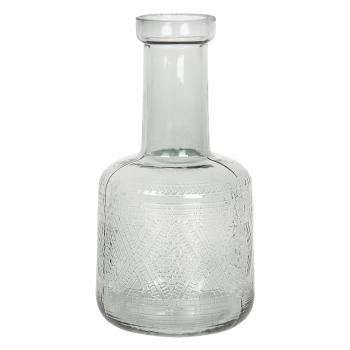 Skleněná váza s dekorem Idelle – Ø 10*19 cm 6GL2520