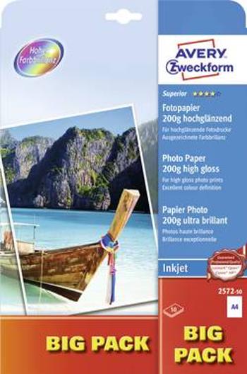 Fotopapír Avery-Zweckform Superior Inkjet 2572-50, DIN A4, 200 g/m², 50 listů