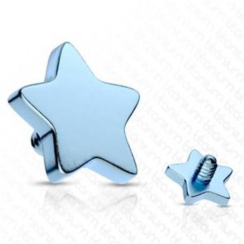 Šperky4U Microdermal - ozdobná část - hvězda - MD01034-LB