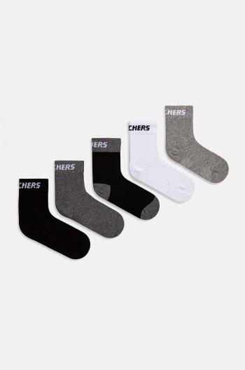 Dětské ponožky Skechers 5-pack černá barva, SK41110