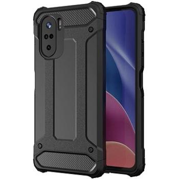 Hybrid Armor plastový kryt na Xiaomi Redmi K40 / Poco F3, černý (HUR33279)