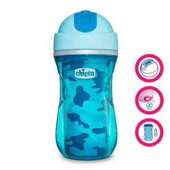 Chicco hrníček Sport termo s brčkem 266 ml modrý